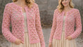 The Elegant Choice: Rose Pink Pointelle Lace Knit Cardigan
